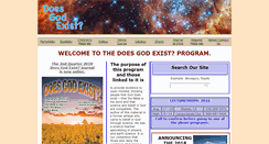 Desktop Screenshot of doesgodexist.com